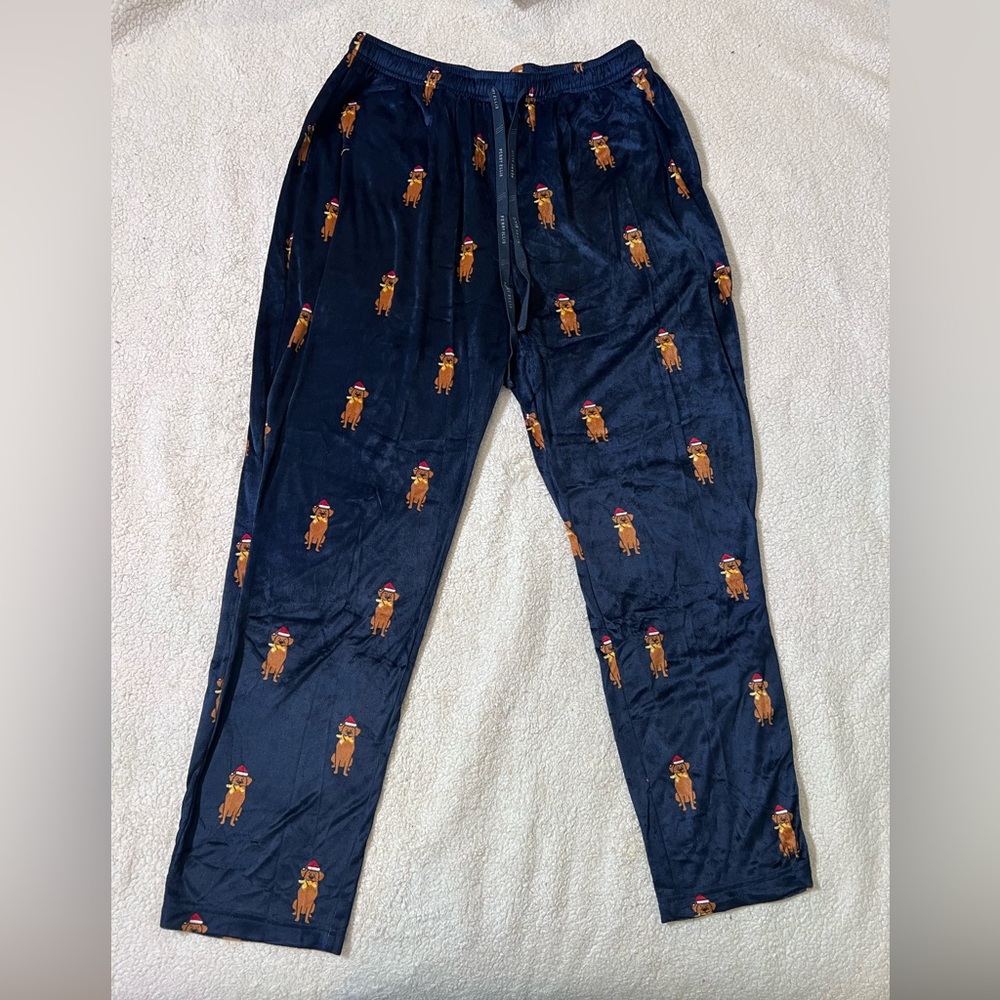 Perry Ellis Mens Christmas Pajamas L